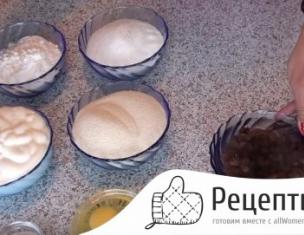 Mannik dengan krim asam: resep langkah demi langkah dengan foto Cara membuat mannik dengan krim asam